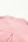 粉色褶裥半扣华夫格针织衬衫
