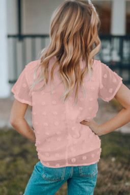 粉色短袖女童 T 恤