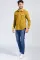 黄色时尚休闲男士灯芯绒翻盖口袋纽扣衬衫