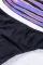 紫色动物条纹系带坦基尼保守泳装