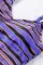 紫色动物条纹系带坦基尼保守泳装