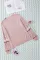 粉色休闲时尚毛球点缀设计长袖毛衣