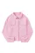 粉色格子花呢系扣夹克衫