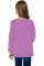 紫色圆领小女孩长袖侧纽扣细节舒适上衣