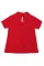 红色别致镂空设计可爱舒适小女孩短袖T恤上衣