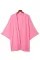 粉色开襟和服袖针织开衫