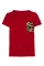 红色休闲舒适V领短袖豹纹拼接儿童T恤