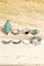 银色波西米亚复古 8 件绿松石水钻戒指套装