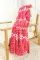 红色圣诞几何图案法兰绒毯子150*200cm