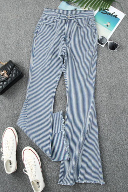 Mile High Pin 条纹喇叭裤