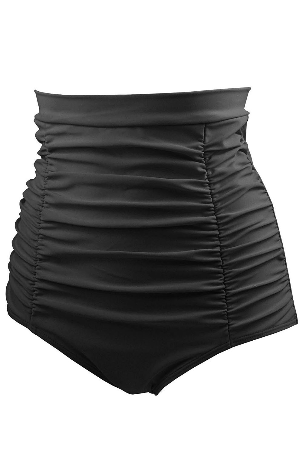 黑色复古高腰泳裤 LC410268