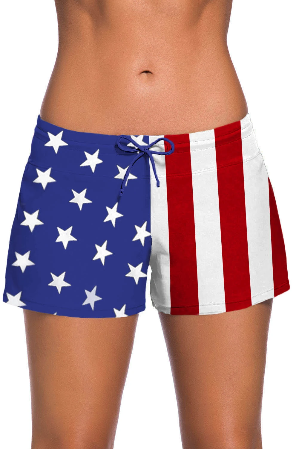 爱国美国国旗女式游泳短裤 LC41977