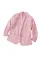 粉色 3/4 袖豹纹西装外套