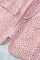 粉色 3/4 袖豹纹西装外套