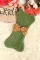 绿色圣诞蝴蝶结针织礼品袋家居装饰