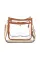 棕色时尚肩带框透明 PVC 包