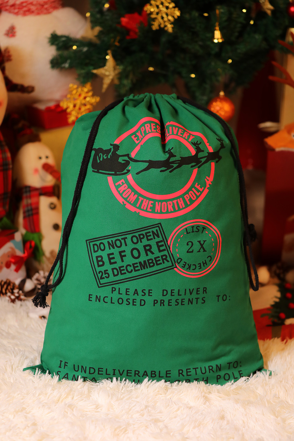 绿色北极圣诞礼物袋 LC34452