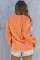 橙色 TEXAS 罗纹针织长袖套头衫