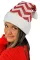 红色经典条纹印花圣诞帽