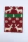 圣诞雪花麋鹿拼色针织围巾