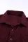 酒红色时尚复古灯芯绒纽扣式长袖衬衫上衣