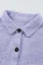 紫色毛绒纽扣口袋衬衫夹克