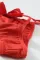 红色蝴蝶结性感镂空文胸情趣内衣两件套