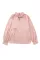 粉色 Twist 高领泡泡袖缎面衬衫