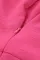 玫粉色扭纹正面锁孔背面 V 领中长连衣裙