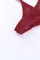 红色加尺寸绑带索环细节透明网状泰迪内衣