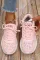 粉色豹纹网眼系带运动鞋