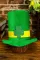 绿色圣帕特里克节三叶草天鹅绒帽子