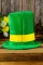 绿色圣帕特里克节三叶草天鹅绒帽子