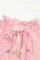 粉色抽象印花开叉领无袖超长连衣裙