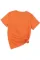 橙色简约纯色圆领短袖透气舒适女士T恤