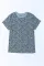 灰色猎豹印花圆领短袖 T 恤