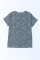 灰色猎豹印花圆领短袖 T 恤