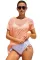 粉色宽松版型口袋短袖沙滩罩衫