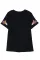 黑色花卉刺绣圆领短袖 T 恤