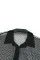 黑色圆点纽扣短袖透明和服罩衫