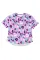 紫色豹纹印花大码短袖 T 恤