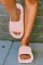 粉色镂空厚底凉鞋