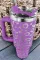 紫色豹纹 304 不锈钢双层保温杯