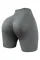 灰色纯色罗纹束腰瑜伽短裤