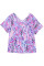 粉色宽松彩绘花卉 T 恤