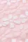 粉色花卉蕾丝褶饰泡泡袖上衣