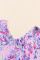 粉色宽松彩绘花卉 T 恤