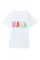白色 MAMA 字母印花圆领短袖 T 恤