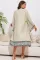 米色复古波西米亚风印花沙滩罩衫