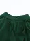 绿色背面镂空褶饰小高领女衫